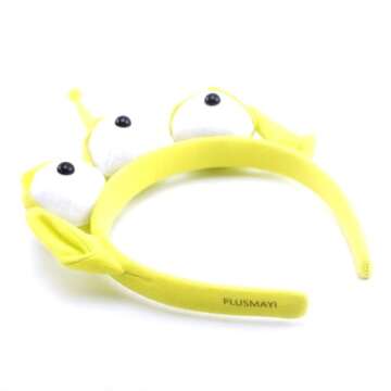 PLUSMAYI 2 PC Alien Headband Adult, Alien Headband Three-eyed Headband Monster Toy Plush Headwear Ha...