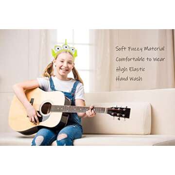 PLUSMAYI 2 PC Alien Headband Adult, Alien Headband Three-eyed Headband Monster Toy Plush Headwear Hat Accessories for Party Girls and Children