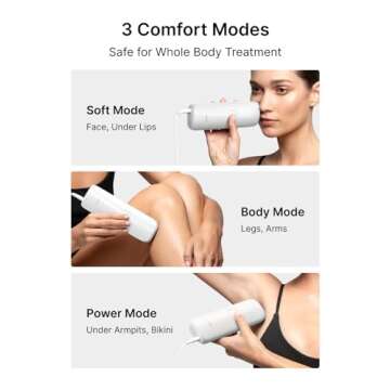Ulike Laser Hair Removal for Women and Men, Air 3 Ice-Cooling IPL Hair Removal Device for Nearly Painless & Long-Lasting Results, 3 Modes & Auto Flashing for Fast Full Body Hair Removal from Home