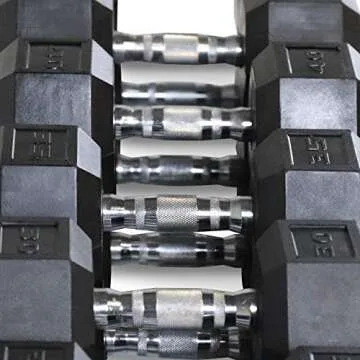 5-25Lb Hex Dumbbell Set with Storage Rack for Home Gym