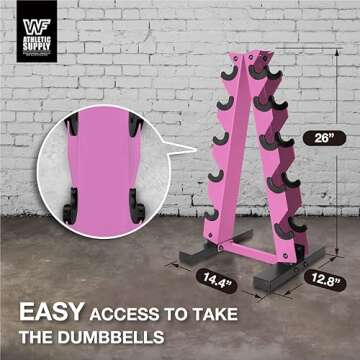 5-25Lb Hex Dumbbell Set with Storage Rack for Home Gym