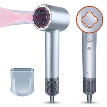 JBOX Hair Dryer, 1600W Professional Ionic Blow Dryer with Magnetic Nozzle, 3 Intelligent Temperature...