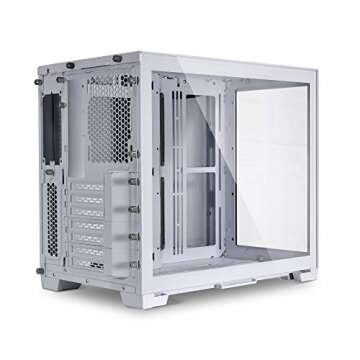 Lian Li O11 Dynamic DUAL-CHAMBER Case - E-ATX (Max 280 mm wide)/ ATX / Micro-ATX/ Mini-ITX - Steel - SFX/ SFX-L - CABLE MANAGEMENT FRIENDLY - COMPLETE DUST PROTECTION (O11DMINI-S Snow Edition)