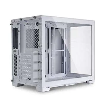 Lian Li O11 Dynamic DUAL-CHAMBER Case - E-ATX (Max 280 mm wide)/ ATX / Micro-ATX/ Mini-ITX - Steel - SFX/ SFX-L - CABLE MANAGEMENT FRIENDLY - COMPLETE DUST PROTECTION (O11DMINI-S Snow Edition)