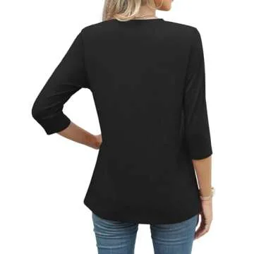 Stylish JomeDesign Women's 3/4 Sleeve Tops in Trendy Colors