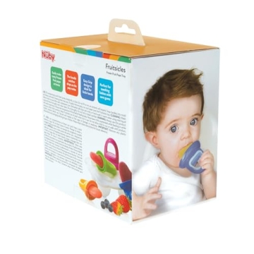 Nuby Garden Fresh Fruitsicle Frozen Pop Tray,Multicolored 1set 4 handle