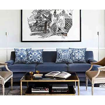 Boho Throw Pillow Covers Set of 4 Vintage Decorations for Bedroom Sofa Couch Chair Car Square Cushio...
