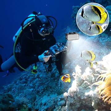 Suptig Waterproof LED Diving Light for GoPro Night Use