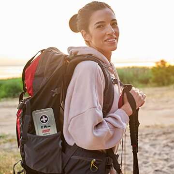 Family First Aid Kit by Coleman | 82 Piece First Aid Tin Kit | Small First Aid Kit for Car | Travel First Aid Kit | Sports First Aid Kit | Metal First Aid Kit for Camping, Hiking, or a Sports Bag