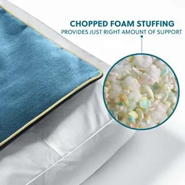 Bedsure Waterproof Dog Bed for Medium Dogs - 4 Inch Thicken Up to 45lbs Pet Mat Pillows with Removable Washable Cover, Blue