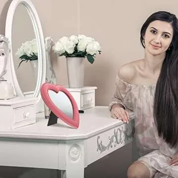 Heart Shaped Pink Vanity Makeup Mirror for Every Occasion