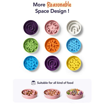 LE TAUCI Slow Feeder Ceramic Dog Bowl for Fast Eaters