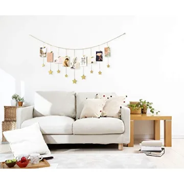 Mkono Boho Star Garland Photo Holder for Teen Girls