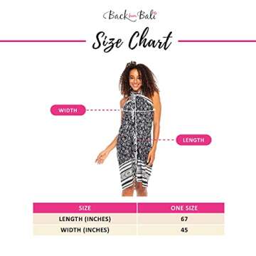 Back From Bali Boho Floral Sarong Wrap Cover Up