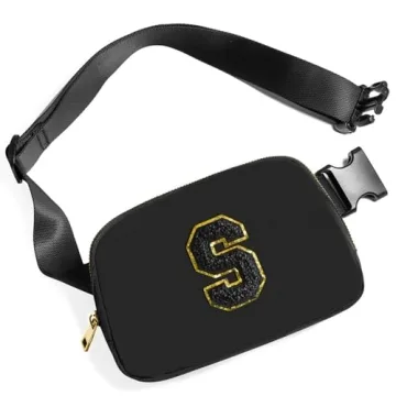 Gitus Trendy Black Belt Bag Fanny Pack for Teens - Cute Birthday Gift
