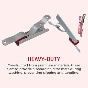 HI-TECH Car Wash Mat Clamps - Versatile Floor Mat Holders