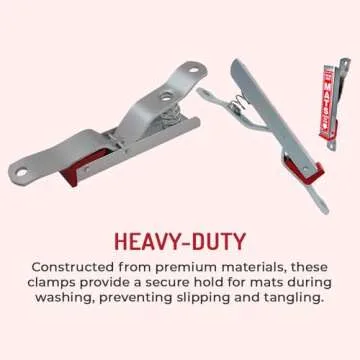 HI-TECH Car Wash Mat Clamps - Versatile Floor Mat Holders