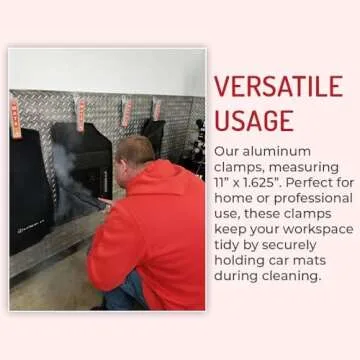 HI-TECH Car Wash Mat Clamps - Versatile Floor Mat Holders