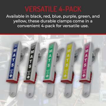 HI-TECH Car Wash Mat Clamps - Versatile Floor Mat Holders