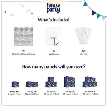 House of Party Silver Shimmer Wall Backdrop for Events