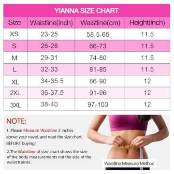YIANNA Latex Waist Trainer Corsets Zipper Underbust Sport Girdle Hourglass Body Shaper for Women, YA2219-Black-XS