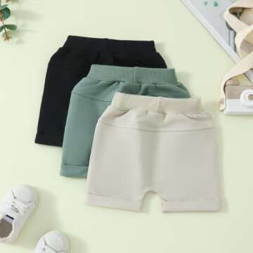 MAINESAKA Toddler Baby Boy Summer Shorts 3 Pack