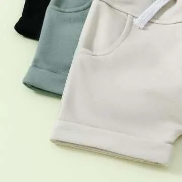 MAINESAKA Toddler Baby Boy Summer Shorts 3 Pack