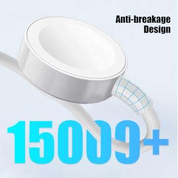 Charger Cable for Apple Watch, 1M USB C to Magnetic Wireless Fast i-Watch Charging Cable, Compatible...