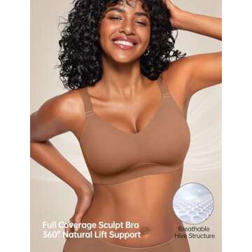 Vertvie Comfort Bra No Underwire Push Up Wireless Support