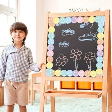 AnyDesign 32.8Ft Preppy Happy Face Bulletin Board Border Pastel Smile Face Die Cut Trim Border Roll for Classroom Chalkboard School