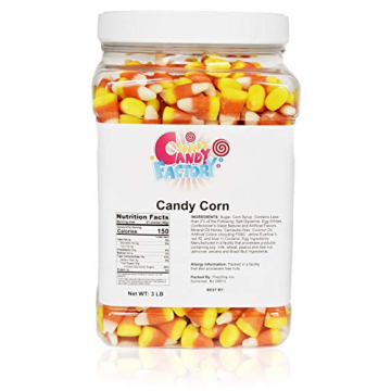 Sarah's Candy Factory 3 Lbs Assorted Candy Corn in Resealable Jar