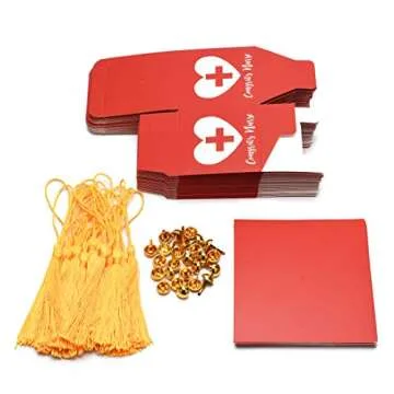 Congrats Nurse Box 24 Pcs Graduation Treat Box with Tissue 2.36" x 2.36" Cute Graduation Cap Shaped Party Box for Graduation Party Supplies