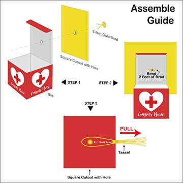 Congrats Nurse Box 24 Pcs Graduation Treat Box with Tissue 2.36" x 2.36" Cute Graduation Cap Shaped Party Box for Graduation Party Supplies