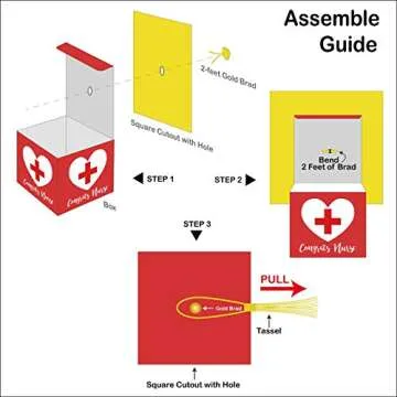 Congrats Nurse Box 24 Pcs Graduation Treat Box with Tissue 2.36" x 2.36" Cute Graduation Cap Shaped Party Box for Graduation Party Supplies