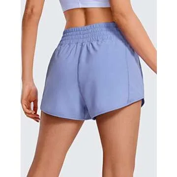 CRZ YOGA High Waisted Running Shorts for Women 2.5" - Soft Quick Dry Athletic Wear