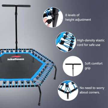 Professional 50" Fitness Trampoline for Fun Workouts