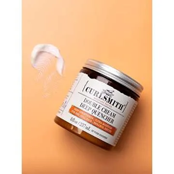 CURLSMITH - Double Cream Deep Quencher - Vegan Moisturising Deep Conditioner for Ultra Dry, Wavy, Curly or Coily Hair (2oz)