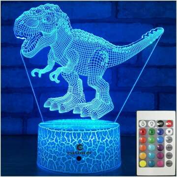 Easuntec Dinosaur Night Light with Remote & 16 Colors