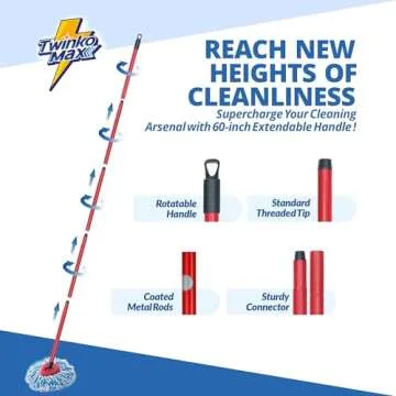 Twinko Max Spin Mop Replacement Kit for Ultimate Clean