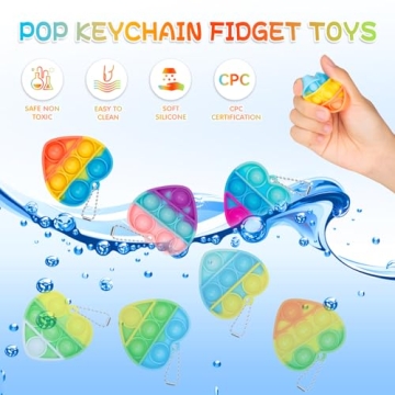 Mini Heart Pop Fidget Keychain | Fun Valentine's Day Gifts for Kids