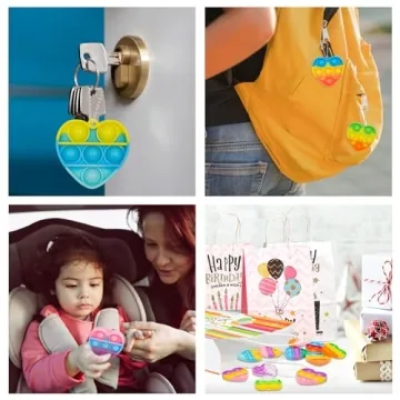 Mini Heart Pop Fidget Keychain | Fun Valentine's Day Gifts for Kids