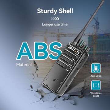 Retevis RB29 2 Way Radio Long Range, Two Way Radios with Waterproof Shoulder Mic, USB Charging Base,...