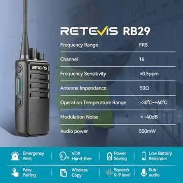 Retevis RB29 Walkie Talkies | Rugged & Waterproof, Long Range