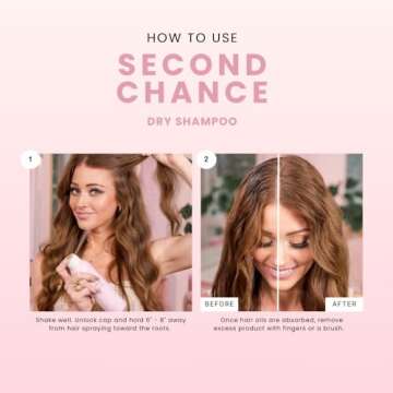 Beachwaver Second Chance Dry Shampoo - Oil-Absorbing Rice Formula for Fuller Roots and Longer Lasting Waves - Aerosol Dry Shampoo Spray - Vegan (5.4 Fl Oz)