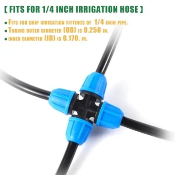 Durable 4 Way Drip Irrigation Connectors for Easy Setup