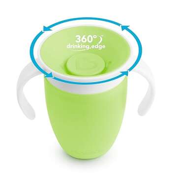 Munchkin® Miracle® 360 Trainer Cup and Snack Catcher, 4 Piece Set, Blue/Green
