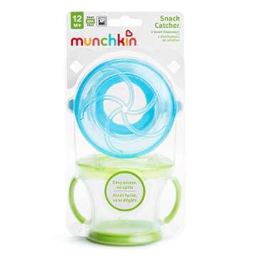Munchkin® Miracle® 360 Trainer Cup and Snack Catcher, 4 Piece Set, Blue/Green