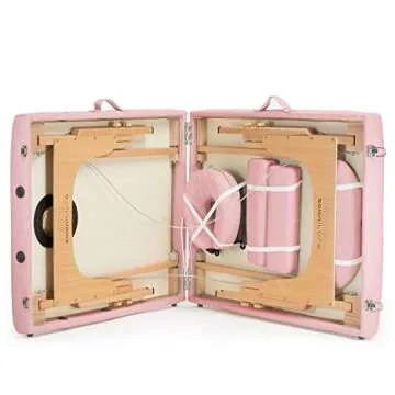 Saloniture Professional Portable Massage Table - Pink