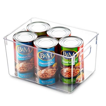 Durable BPA-Free Clear Pantry Organizer Bins 4-Pack