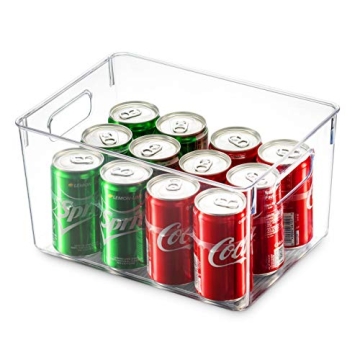 Durable BPA-Free Clear Pantry Organizer Bins 4-Pack